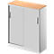 Schäfer Shop Genius Schiebetürenschrank TETRIS SOLID, 3 OH, 2 Fachböden, B 1000 mm, 19 mm Abdeckplatte, Buche-Dekor/weißalu