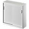 Schäfer Shop Genius Schiebetürenschrank TETRIS SOLID, 3 OH, B 1200 x H 1170 mm, Mitteltrennwand, 19 mm Abdeckplatte, lichtgrau/weißalu