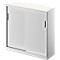 Schäfer Shop Genius Schiebetürenschrank TETRIS SOLID, 3 OH, B 1200 x H 1170 mm, Mitteltrennwand, 19 mm Abdeckplatte, weiß/weißalu