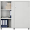 Schäfer Shop Genius Schiebetürenschrank TETRIS WOOD, 3 OH, B 1200 mm, Höhe inkl. Gleiter, lichtgrau