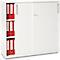 Schäfer Shop Genius Schiebetürenschrank TETRIS WOOD, 3 OH, B 1200 mm, Höhe inkl. Gleiter, weiß