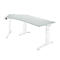 Schäfer Shop Genius Schreibtisch 135° Planova Ergostyle , Ansatz links, man. höheneinstellbar, B 2165 x T 800 mm , lichtgrau/weiß