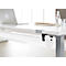 Schäfer Shop Genius Schreibtisch Aero Flex, elektrisch höhenverstellbar, B 1600 x T 800 x H 620-1280 mm, Ahorn/weiß + Kabelkanal
