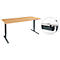 Schäfer Shop Genius Schreibtisch Aero Flex, elektrisch höhenverstellbar, B 1600 x T 800 x H 620-1280 mm, Buche/anthrazit + Kabelkanal