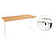 Schäfer Shop Genius Schreibtisch Aero Flex, elektrisch höhenverstellbar, B 1600 x T 800 x H 620-1280 mm, Buche/weiß + Kabelkanal