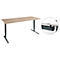 Schäfer Shop Genius Schreibtisch Aero Flex, elektrisch höhenverstellbar, B 1600 x T 800 x H 620-1280 mm, Eiche/anthrazit + Kabelkanal