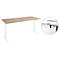 Schäfer Shop Genius Schreibtisch Aero Flex, elektrisch höhenverstellbar, B 1600 x T 800 x H 620-1280 mm, Eiche/weiß+ Kabelkanal