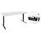 Schäfer Shop Genius Schreibtisch Aero Flex, elektrisch höhenverstellbar, B 1600 x T 800 x H 620-1280 mm, lichtgrau/anthrazit + Kabelkanal