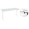 Schäfer Shop Genius Schreibtisch Aero Flex, elektrisch höhenverstellbar, B 1600 x T 800 x H 620-1280 mm, lichtgrau/weiß + Kabelkanal