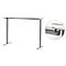 Schäfer Shop Genius Schreibtisch Aero Flex, elektrisch höhenverstellbar, B 1600 x T 800 x H 620-1280 mm, weiß/weißalu + Kabelkanal