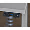 Schäfer Shop Genius Schreibtisch AERO FLEX, elektrisch höhenverstellbar, Rechteck, C-Fuß, B 1600 mm, Ahorn/schwarz + Memorypanel