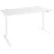 Schäfer Shop Genius Schreibtisch AERO FLEX, elektrisch höhenverstellbar, Rechteck, T-Fuß, B 1200 mm, weiß/weiß + Memorypanel