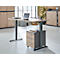 Schäfer Shop Genius Schreibtisch AERO FLEX, elektrisch höhenverstellbar, Rechteck, T-Fuß, B 1600 mm, Eiche/anthrazit + Memorypanel