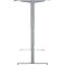 Schäfer Shop Genius Schreibtisch AERO FLEX, elektrisch höhenverstellbar, Rechteck, T-Fuß, B 1600 mm, lichtgrau/weißalu
