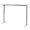 Schäfer Shop Genius Schreibtisch AERO FLEX, elektrisch höhenverstellbar, Rechteck, T-Fuß, B 1600 mm, lichtgrau/weißalu