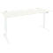 Schäfer Shop Genius Schreibtisch AERO FLEX, elektrisch höhenverstellbar, Rechteck, T-Fuß, B 1600 mm, weiß/weiß + Memorypanel