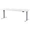 Schäfer Shop Genius Schreibtisch AERO FLEX, elektrisch höhenverstellbar, Rechteck, T-Fuß, B 1600 x T 800 x H 620-1280 mm, weiß/weißalu