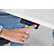 Schäfer Shop Genius Schreibtisch AERO FLEX, elektrisch höhenverstellbar, Rechteck, T-Fuß, B 1600 x T 800 x H 620-1280 mm, weiß/weißalu