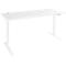 Schäfer Shop Genius Schreibtisch AERO FLEX, elektrisch höhenverstellbar, Rechteck, T-Fuß, B 1800 mm, weiß/weiß + Memorypanel