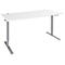 Schäfer Shop Genius Schreibtisch AERO FLEX, elektrisch höhenverstellbar, Rechteck, T-Fuß, B 1800 x T 800 x H 620-1280 mm, weiß/weißalu