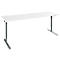 Schäfer Shop Genius Schreibtisch AERO FLEX, elektrisch höhenverstellbar, Rechteck, T-Fuß, B 2000 mm, weiß/antharzit + Memorypanel
