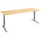 Schäfer Shop Genius Schreibtisch AERO FLEX, elektrisch höhenverstellbar, Rechteck, T-Fuß, B 2000 x T 800 x H 620-1280 mm, Ahorn/weißalu