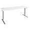 Schäfer Shop Genius Schreibtisch AERO FLEX, elektrisch höhenverstellbar, Rechteck, T-Fuß, B 2000 x T 800 x H 620-1280 mm, weiß/weißalu