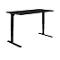 Schäfer Shop Genius Schreibtisch Elements, elektrisch höhenverstellbar, Rechteck, C-Fuß, B 1600 x T 800 x H 645-1300 mm, schwarz/weiß + Technikeinbau