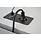 Schäfer Shop Genius Schreibtisch Elements, elektrisch höhenverstellbar, Rechteck, C-Fuß, B 1600 x T 800 x H 645-1300 mm, silber/weiß + Technikeinbau