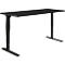 Schäfer Shop Genius Schreibtisch Elements, elektrisch höhenverstellbar, Rechteck, C-Fuß, B 1800 x T 800 x H 645-1300 mm, schwarz/weiß + Technikeinbau