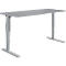Schäfer Shop Genius Schreibtisch Elements, elektrisch höhenverstellbar, Rechteck, C-Fuß, B 1800 x T 800 x H 645-1300 mm, weiß + Technikeinbau