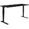 Schäfer Shop Genius Schreibtisch Elements, elektrisch höhenverstellbar, Rechteck, C-Fuß, B 2000 x T 800 x H 645-1300 mm, schwarz/weiß + Technikeinbau