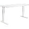 Schäfer Shop Genius Schreibtisch Elements, elektrisch höhenverstellbar, Rechteck, C-Fuß, B 2000 x T 800 x H 645-1300 mm, weiß + Technikeinbau