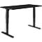 Schäfer Shop Genius Schreibtisch Elements, elektrisch höhenverstellbar, Rechteck, T-Fuß, B 1600 x T 800 x H 645-1300 mm, schwarz/weiß + Technikeinbau
