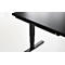 Schäfer Shop Genius Schreibtisch Elements, elektrisch höhenverstellbar, Rechteck, T-Fuß, B 1600 x T 800 x H 645-1300 mm, schwarz/weiß + Technikeinbau