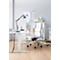 Schäfer Shop Genius Schreibtisch Elements, elektrisch höhenverstellbar, Rechteck, T-Fuß, B 1600 x T 800 x H 645-1300 mm, weiß + Technikeinbau