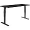 Schäfer Shop Genius Schreibtisch Elements, elektrisch höhenverstellbar, Rechteck, T-Fuß, B 1800 x T 800 x H 645-1300 mm, schwarz/weiß + Technikeinbau