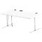 Schäfer Shop Genius Schreibtisch Elements, elektrisch höhenverstellbar, Rechteck, T-Fuß, B 1800 x T 800 x H 645-1300 mm, weiß + Technikeinbau