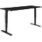 Schäfer Shop Genius Schreibtisch Elements, elektrisch höhenverstellbar, Rechteck, T-Fuß, B 2000 x T 800 x H 645-1300 mm, schwarz/weiß + Technikeinbau