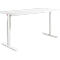 Schäfer Shop Genius Schreibtisch Elements, elektrisch höhenverstellbar, Rechteck, T-Fuß, B 2000 x T 800 x H 645-1300 mm, weiß + Technikeinbau