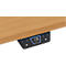 Schäfer Shop Genius Schreibtisch ERGOSTYLE S, 135°, einstufig, elektrisch höhenverstellbar, Ansatz links, C-Fuß, B 2165 x T 800 x H 715-1182 mm, inkl. Memory Master, Buche/anthrazit