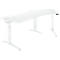Schäfer Shop Genius Schreibtisch ERGOSTYLE S, 135°, einstufig, elektrisch höhenverstellbar, Ansatz rechts, C-Fuß, B 2165 x T 800 x H 715-1182 mm, inkl. Memory Master, weiß/weiß