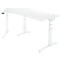 Schäfer Shop Genius Schreibtisch ERGOSTYLE S, 135°, elektrisch höhenverstellbar, Ansatz links, zweistufig, C-Fuß, B 2165 x T 800 x H 645-1305 mm, inkl. Memory Master, weiß/weiß