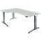 Schäfer Shop Genius Schreibtisch ERGOSTYLE S, 90°, elektrisch höhenverstellbar, Ansatz links, C-Fuß, einstufig, B 2000 x T 800 x H 715 - 1182 mm, inkl. Memory Master, lichtgrau/anthrazit