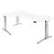 Schäfer Shop Genius Schreibtisch ERGOSTYLE S, 90°, elektrisch höhenverstellbar, Ansatz links, C-Fuß, einstufig, B 2000 x T 800 x H 715 - 1182 mm, inkl. Memory Master, weiß/weißaluminium