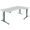 Schäfer Shop Genius Schreibtisch ERGOSTYLE S, 90°, elektrisch höhenverstellbar, Ansatz rechts, C-Fuß, einstufig, B 2000 x T 800 x H 715 - 1182 mm, inkl. Memory Master, lichtgrau/anthrazit