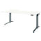 Schäfer Shop Genius Schreibtisch ERGOSTYLE S, elektrisch höhenverstellbar, einstufig, Ansatz links, C-Fuß, B 1800 x T 800/1000 x H 715-1182 mm, inkl. Memory Master, weiß/anthrazit