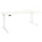 Schäfer Shop Genius Schreibtisch ERGOSTYLE S, elektrisch höhenverstellbar, einstufig, Ansatz rechts, C-Fuß, B 1800 x T 800/1000 x H 715-1182 mm, inkl. Memory Master, weiß/weiß