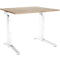 Schäfer Shop Genius Schreibtisch ERGOSTYLE S, manuell höhenverstellbar, Rechteck, C-Fuß, B 1200 x T 800 x H 675-895 mm, eiche/weiß