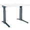 Schäfer Shop Genius Schreibtisch ERGOSTYLE S, manuell höhenverstellbar, Rechteck, C-Fuß, B 1200 x T 800 x H 675-895 mm, weiß/anthrazit